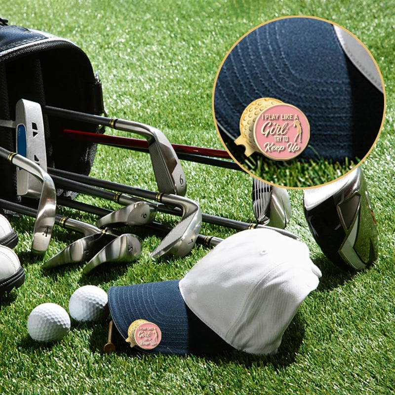 GEYGIE Pink Golfer Ball Marker with Magnetic Hat Clip, Funny Golf Accessories Gifts for Men Women, Novelty Birthday Gifts for Men Women Golfer Fan - Image 5